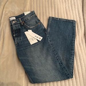 Zara high rise straight fit